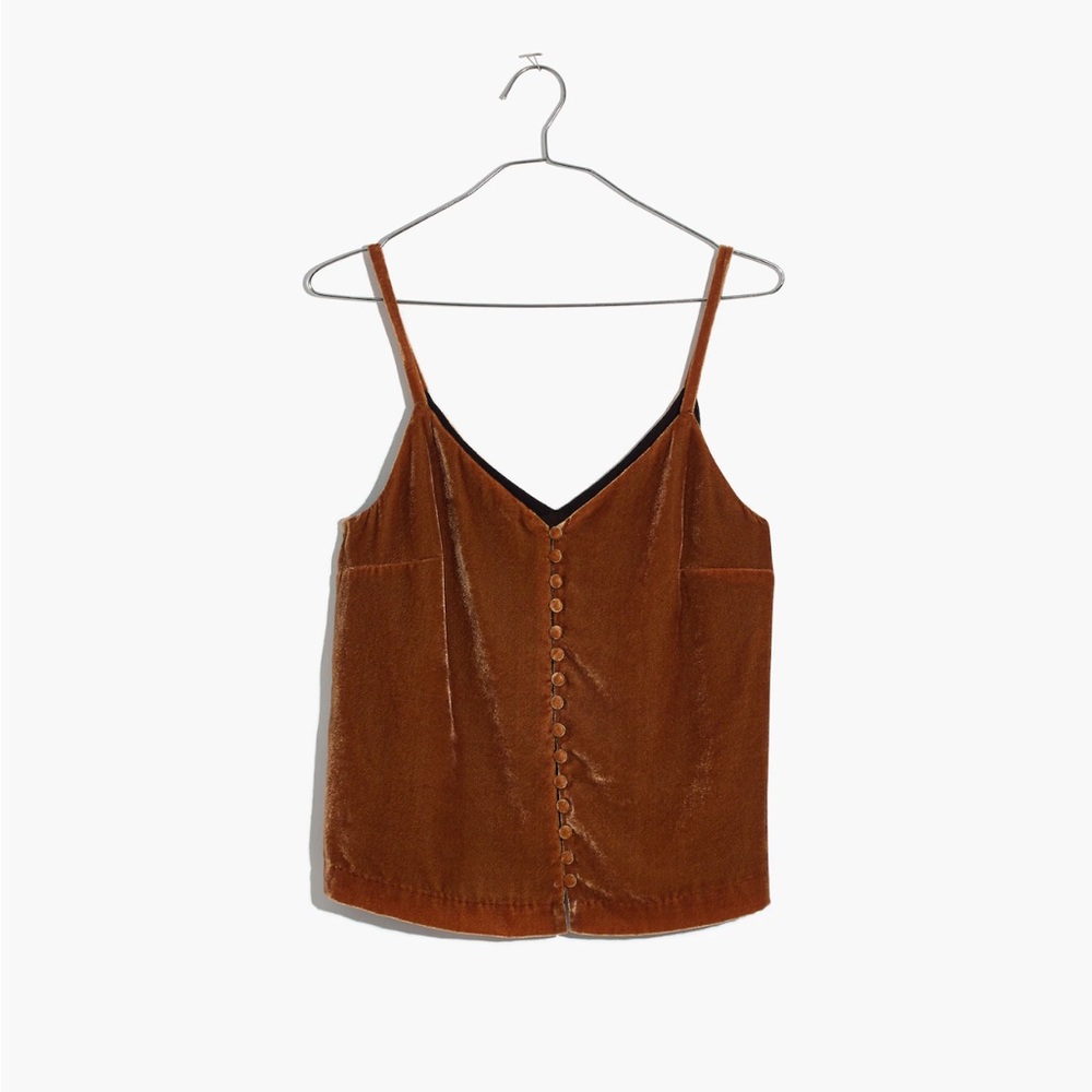 Madewell sz 4 velvet button down Cami.